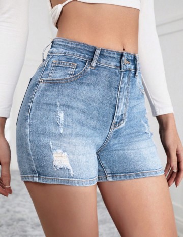 Pantaloni scurți Shein, albastru