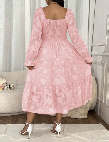 Rochie midi Shein Curve+, roz