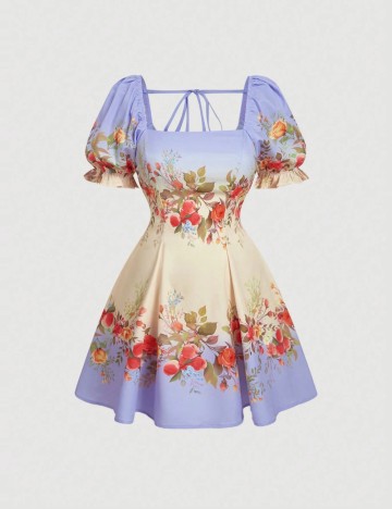 Rochie mini Shein Curve+, mix culori