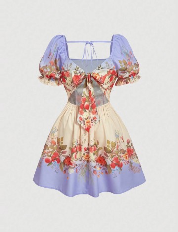 Rochie mini Shein Curve+, mix culori