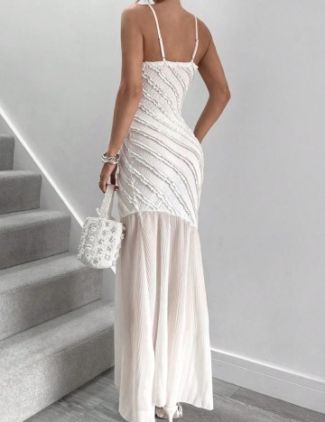 Rochie maxi Shein, crem