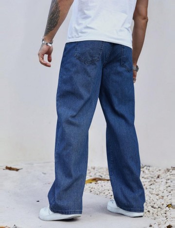 Jeans MANFINITY by Shein, albastru