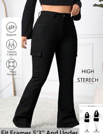 Jeans Shein Curve+, negru