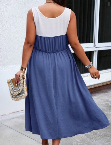 Rochie midi Shein Curve+, albastru