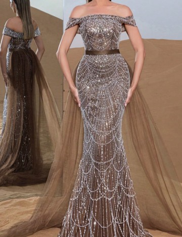 Rochie de ocazie Shein, maro