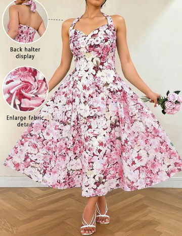 Rochie maxi Shein Curve+, mix culori