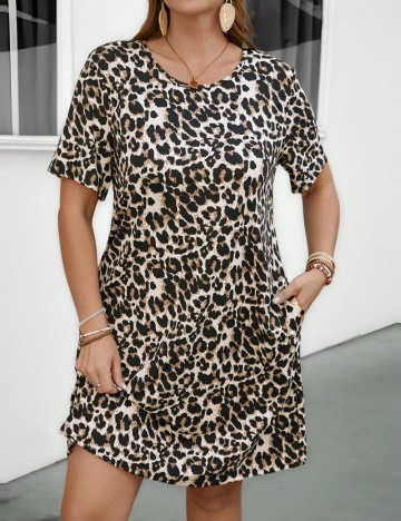 Rochie mini Shein Curve+, mix culori