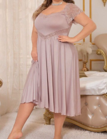 Rochie De Noapte Shein Curve+, roz