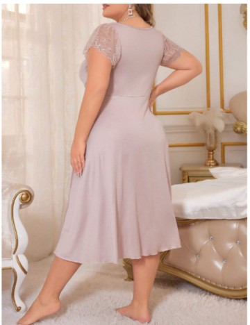 Rochie De Noapte Shein Curve+, roz