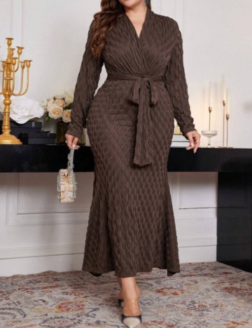 Rochie maxi Shein Curve+, maro