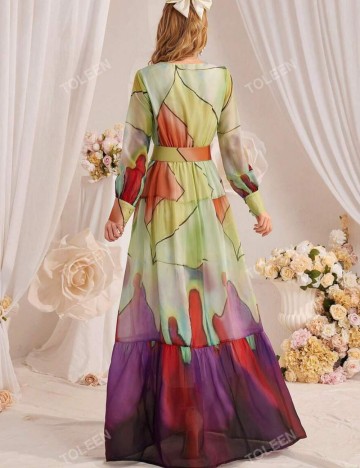 Rochie maxi Shein, mix culori
