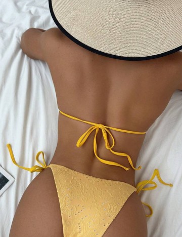 Costum de baie Shein, galben