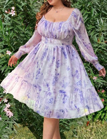Rochie midi Shein Curve+, mov