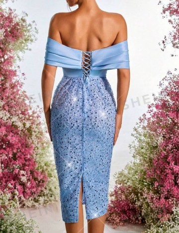 Rochie midi Shein, albastru