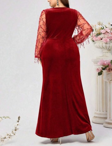 Rochie maxi Shein Curve+, roșu