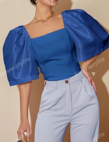Top Shein, albastru
