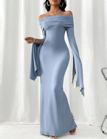 Rochie maxi Shein Curve+, albastru