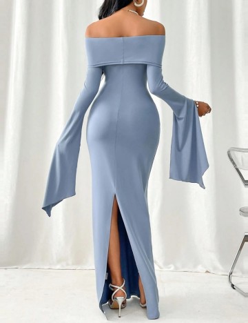 Rochie maxi Shein Curve+, albastru
