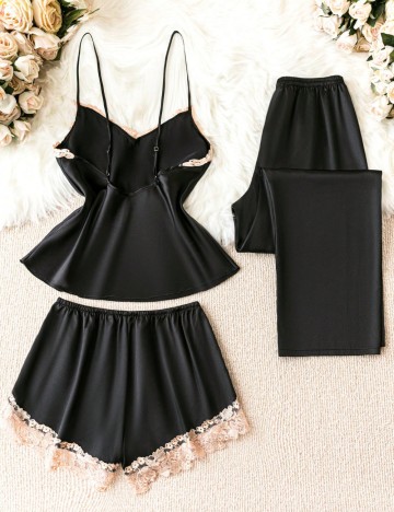 Set pijamale Shein, negru