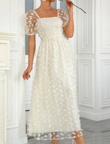 Rochie maxi Shein, crem
