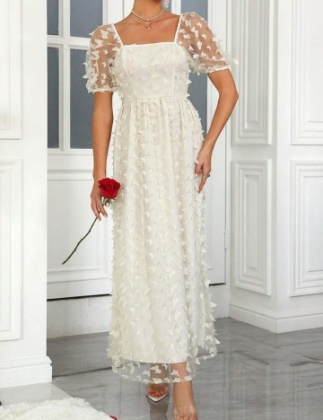 Rochie maxi Shein, crem