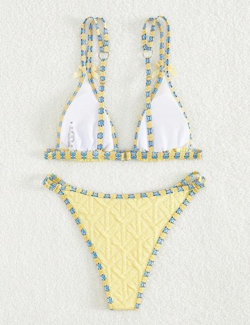 Costum de baie Shein, galben