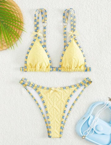 Costum de baie Shein, galben