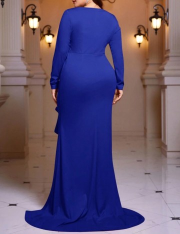 Rochie maxi Shein Curve+, albastru