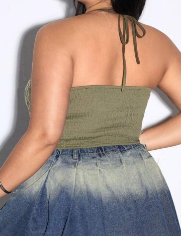 Top Romwe by Shein, kaki