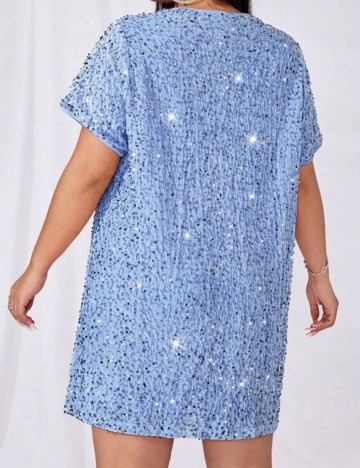Rochie mini Shein Curve+, albastru