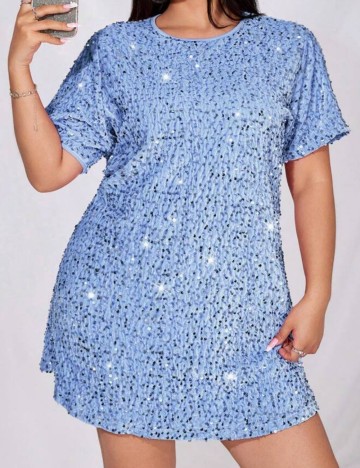 Rochie mini Shein Curve+, albastru