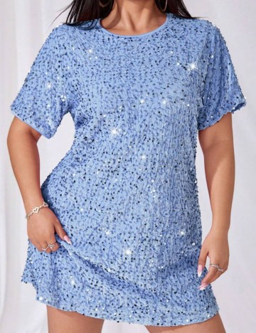 Rochie mini Shein Curve+, albastru