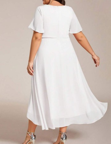 Rochie midi Shein Curve+, alb