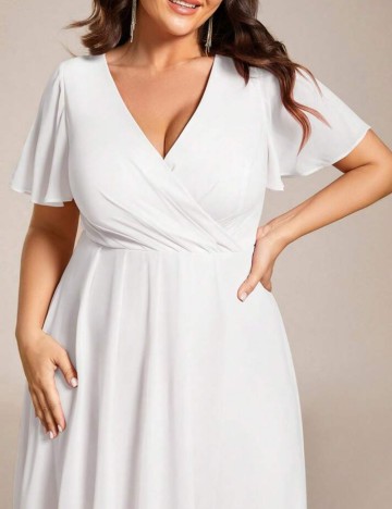 Rochie midi Shein Curve+, alb