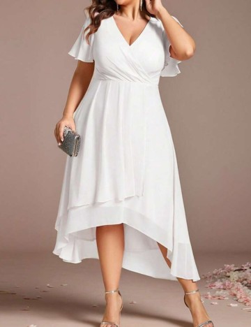Rochie midi Shein Curve+, alb