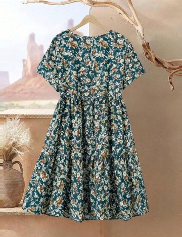 Rochie midi Shein Curve+, floral print