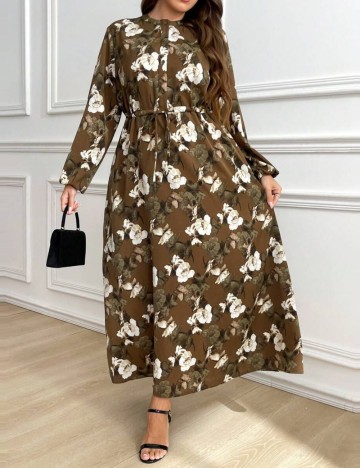 Rochie maxi Shein Curve+, mix culori