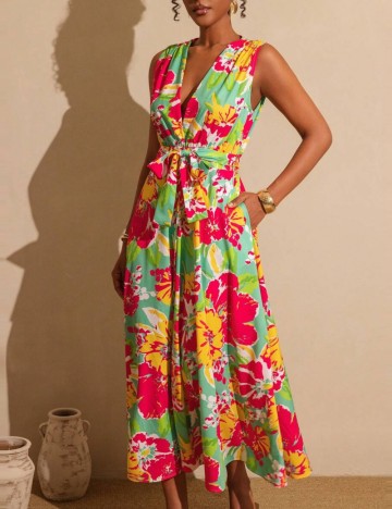 Rochie midi Shein, mix culori