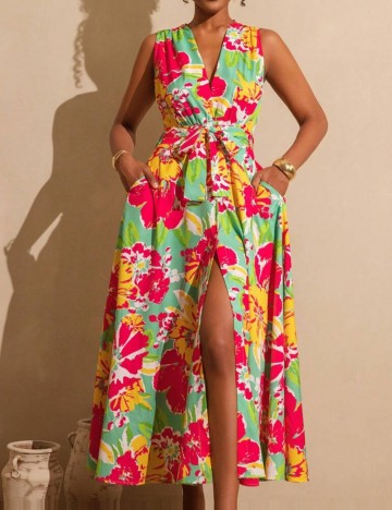Rochie midi Shein, mix culori