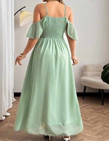 Rochie maxi Shein Curve+, verde