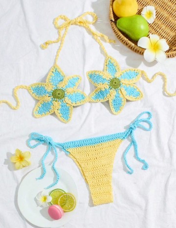 Costum de baie Shein, mix culori