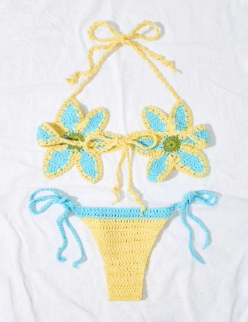 Costum de baie Shein, mix culori