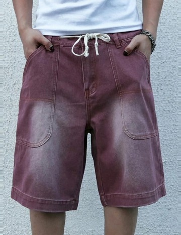 Pantaloni scurți de blugi MANFINITY by Shein, mov