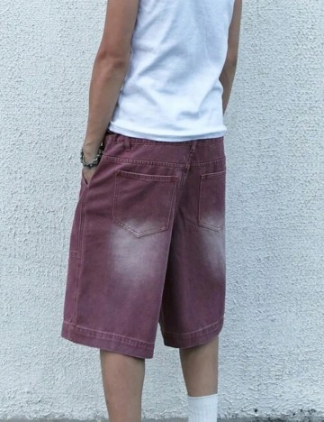 Pantaloni scurți de blugi MANFINITY by Shein, mov