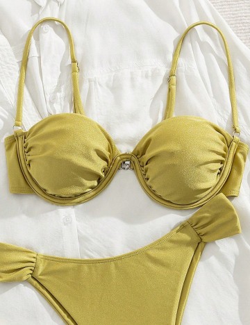 Sutien de baie Shein, verde maslin