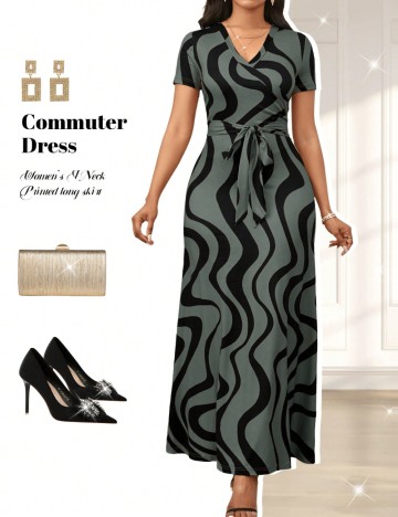 Rochie maxi Shein, mix culori