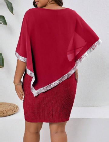 Rochie Shein Curve+, vișiniu