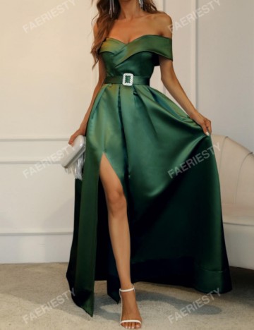 Rochie de ocazie FAERIESTY by Shein, verde