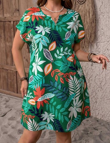 Rochie mini Shein Curve+, mix culori