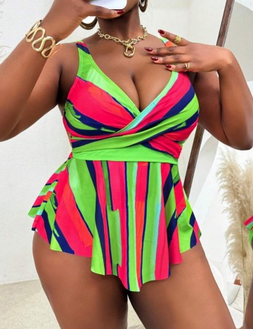 Costum de baie Shein Curve+, mix culori